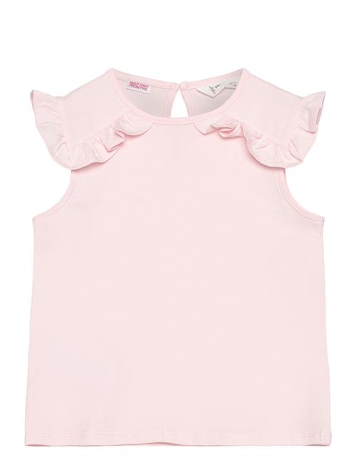 Se Frills Cotton T-Shirt Mango Pink ved Booztlet