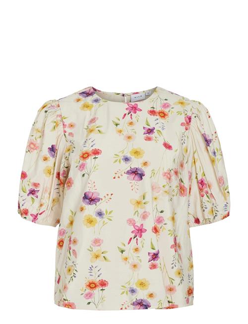 Vialinia O-Neck 2/4 Top/Dc/Ln Vila Patterned