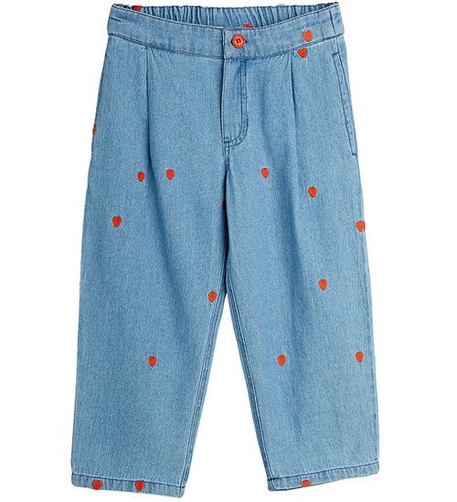 Mini Rodini Jeans - Blå m. Hjerter