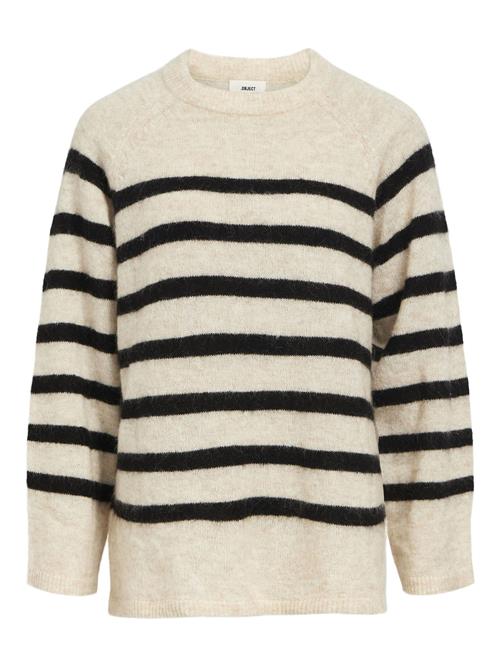 OBJECT Pullover  beige / sort-meleret