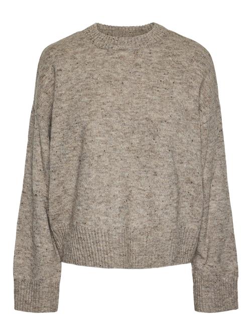 PIECES Pullover 'Nora'  mørkebeige / beige-meleret