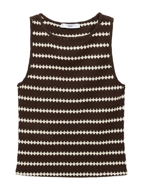 MANGO Sticktop 'NATI'  brun / hvid