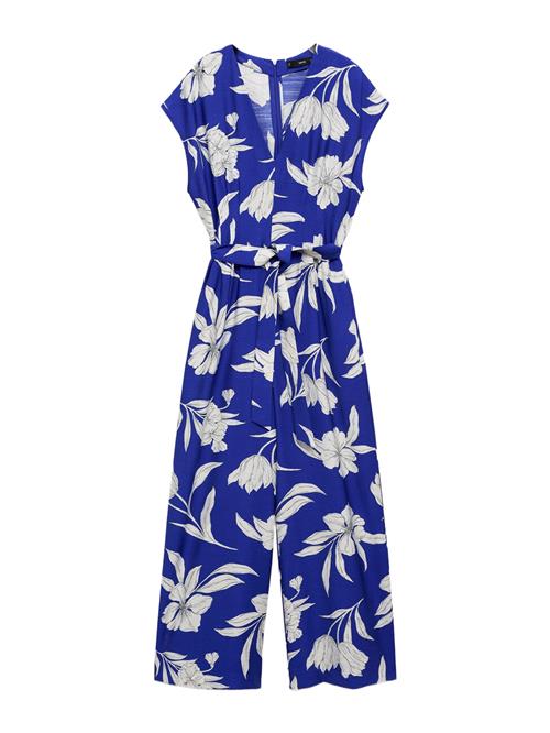 MANGO Jumpsuit 'Lorain'  blå / hvid