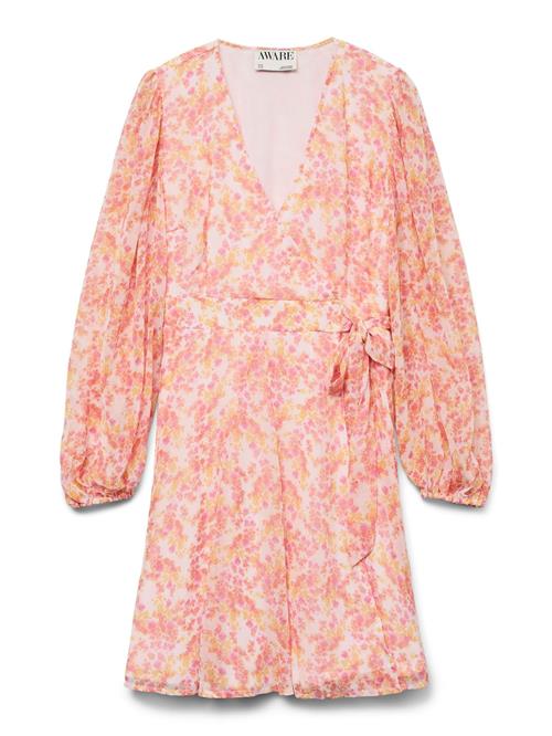 VERO MODA Kjole 'AWAudora'  ecru / gul / lys pink