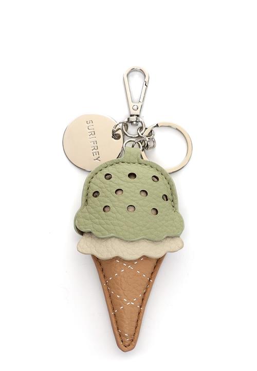 Suri Frey Nøglering 'Cilly'  creme / camel / pastelgrøn