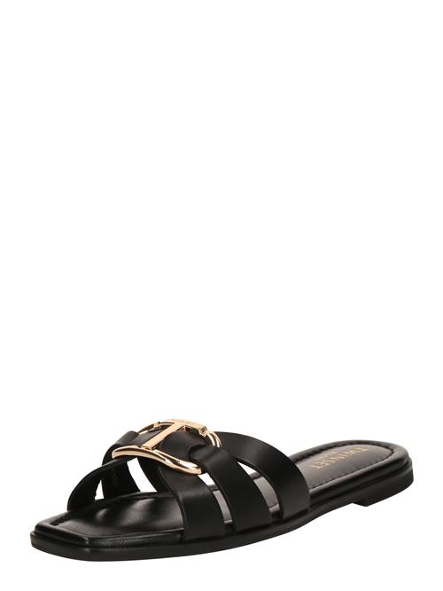 Twinset Pantoletter 'CIABATTA'  guld / sort