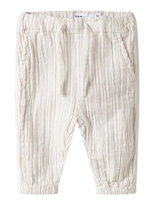 NAME IT Bukser 'NBMFEDanne'  beige / hvid