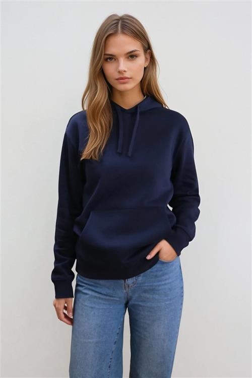 Essential Hoodie - Navy - TeeShoppen