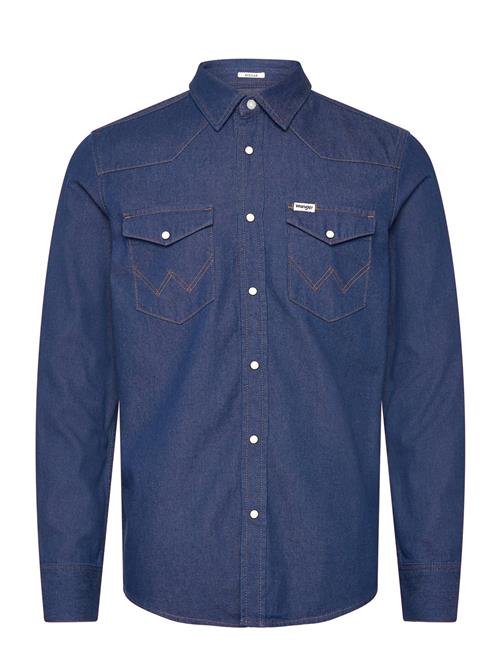 Western Shirt Wrangler Blue