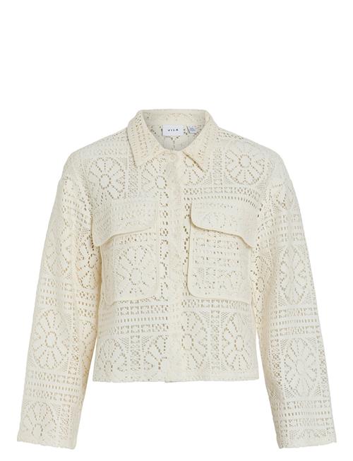Vimerinda Crochet L/S Cardigan/Bfs Vila White
