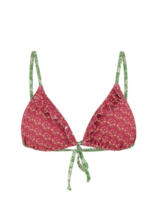 Bloflora Bella Frill Bikini Top Becksöndergaard Red