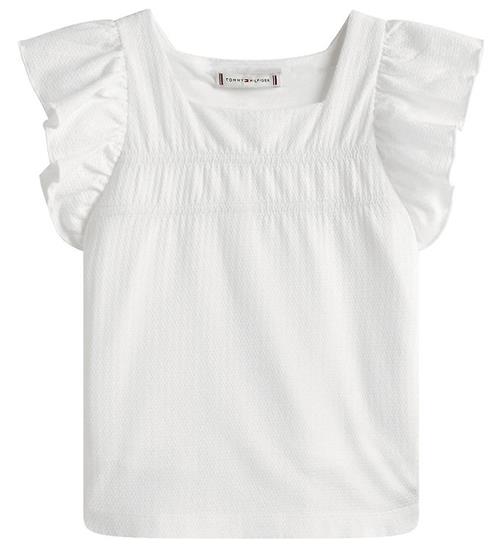 Tommy Hilfiger Top - Ruffle - Hvid