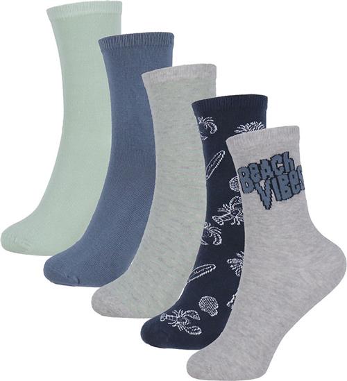 Name It Strømper - 5-Pak - NkmVaks - Light Grey Melange/Beach