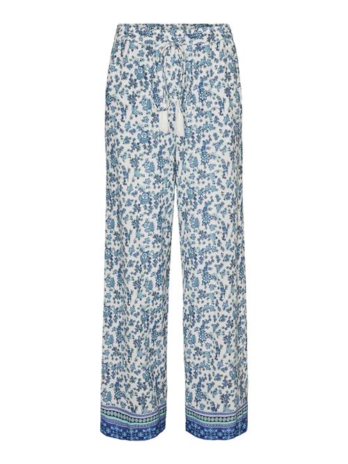 VERO MODA Bukser 'MILAN'  blå / hvid