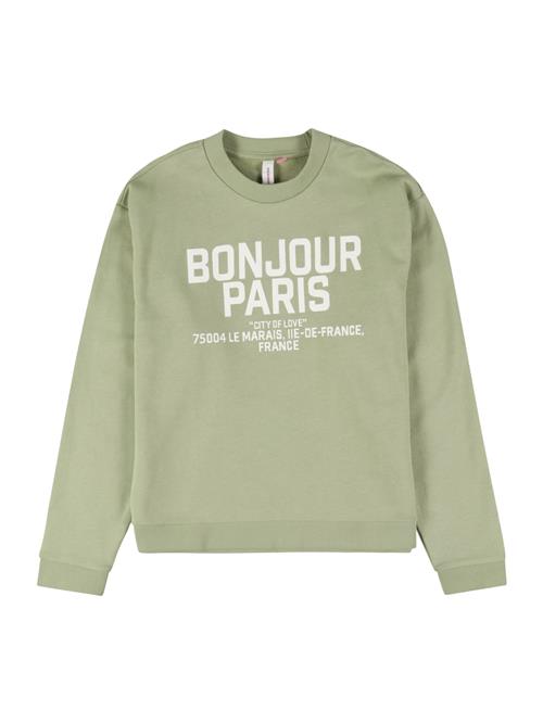 Vero Moda Girl Sweatshirt 'VMBrenda'  grøn / hvid