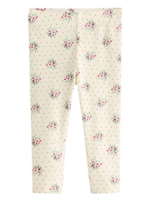 Next Leggings  creme / grøn / lilla / lyserød