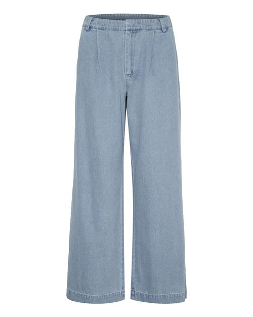 Se SAINT TROPEZ Bukser med lægfolder 'JaclynSZ'  blue denim ved About You