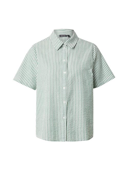 PIECES Bluse 'PCSally'  siv / hvid