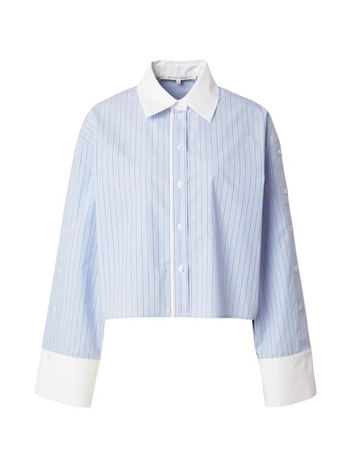 Se SECOND FEMALE Bluse 'Alanis'  lyseblå / mørkegrå / offwhite ved About You