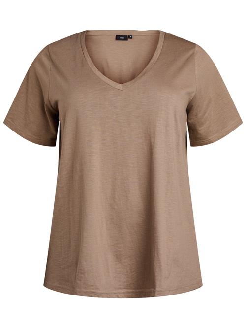 Zizzi Shirts 'Rea'  lysebrun