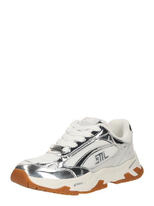 STEVE MADDEN Sneaker low 'Peak-E'  sølv / hvid