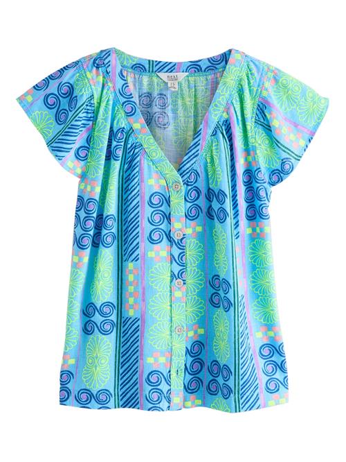 Next Bluse  navy / himmelblå / lemon / lilla