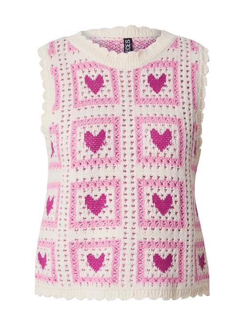 PIECES Sticktop 'PCANNA'  neonlilla / gammelrosa / naturhvid