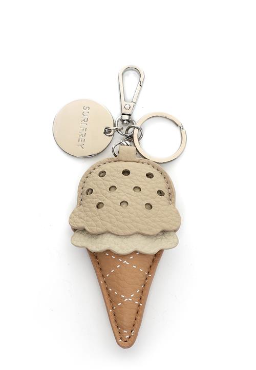 Suri Frey Nøglering 'Cilly'  beige / creme / camel