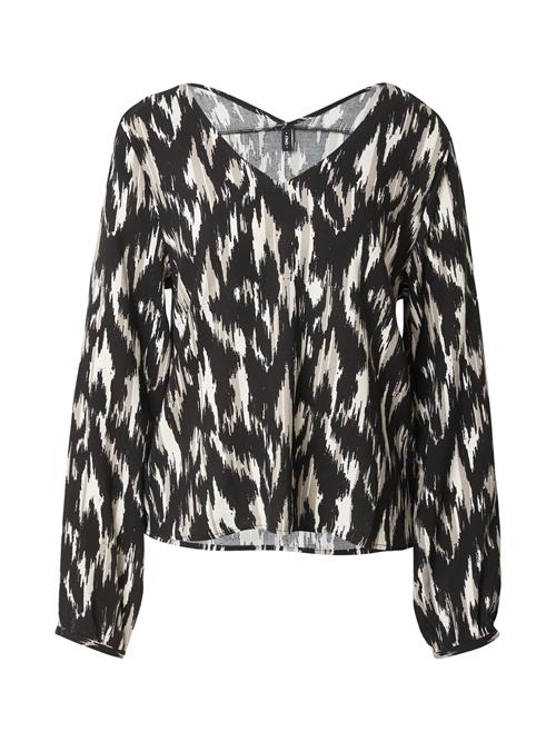 ONLY Bluse 'ONLNOVA'  beige / lysegrå / sort