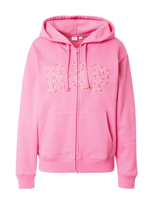 GAP Sweatjakke 'HERITAGE'  orange / lys pink / hvid