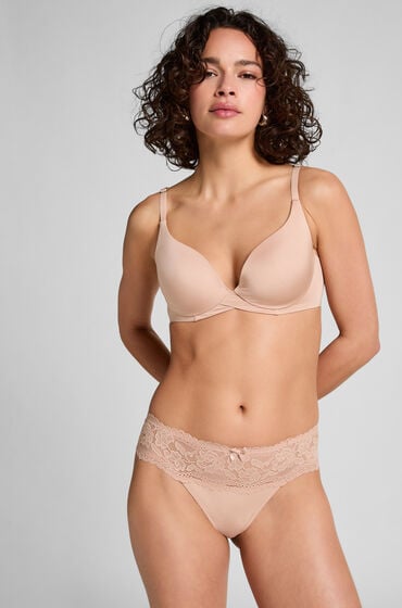 Hunkemöller Florence Lace hipster g-streng Beige