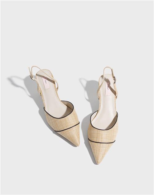 Nelly - Beige - Contrast Pointy Pump