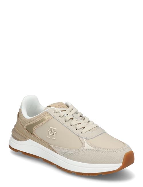 Casual Fashion Runner Lthr Mix Tommy Hilfiger Beige