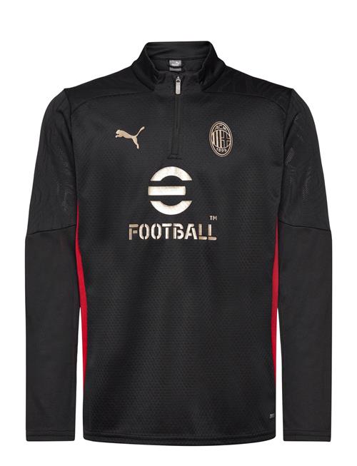 Ac Milan Training 1/4 Zip Top Jr PUMA Black