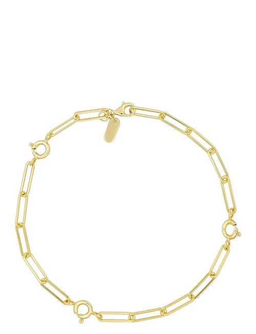 Ruth Large Chunky Charm Lock Bracelet, Gold Plated Design Letters Gold