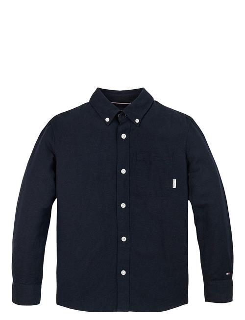 Linen Blend Relaxed Shirt Ls Tommy Hilfiger Navy
