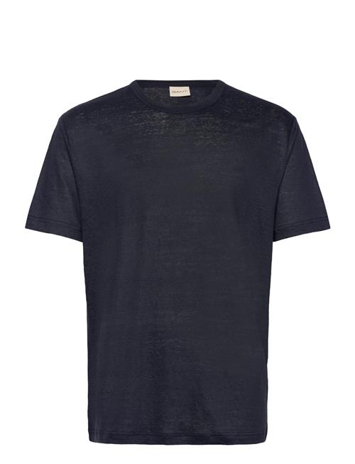 Linen Ss T-Shirt GANT Navy