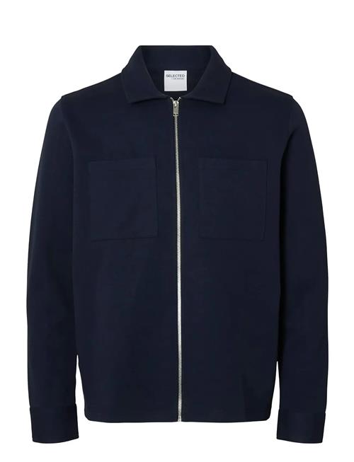 Slhjackie Sweat Zip Jacket Noos Selected Homme Navy