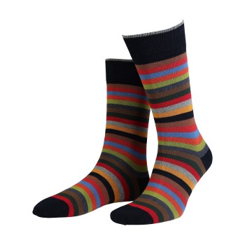 Amanda Christensen Strømper True Block Stripe Ankle Sock Rød/Sort Str 47/50