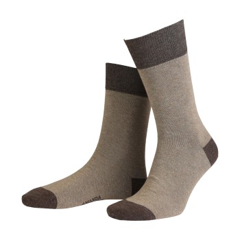 Amanda Christensen Strømper True Contrast Ankle Sock Lysbrun  Str 39/42