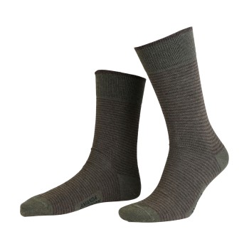 Amanda Christensen Strømper True Stripe Ankle Sock Oliven Str 47/50