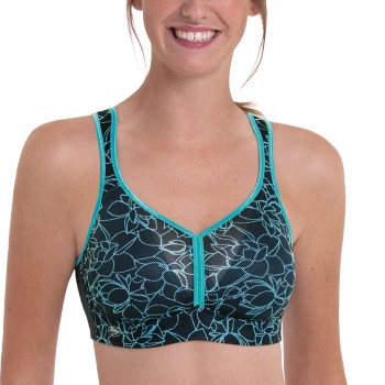 Anita BH Active Air Control DeltaPad Sports Bra Sort/Blå C 80 Dame