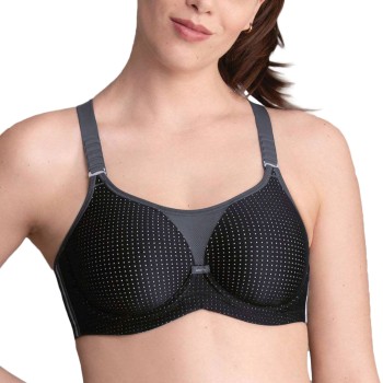 Anita BH Active Underwire Sports Bra Sort/Grå E 70 Dame