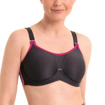 Anita BH Active Underwire Sports Bra Sort/Rosa F 90 Dame