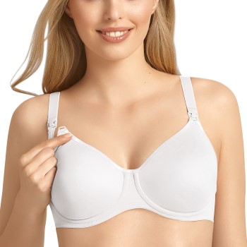 Se Anita Bh Microfiber Underwire Nursing Bra Hvid C 80 Dame ved Timarco