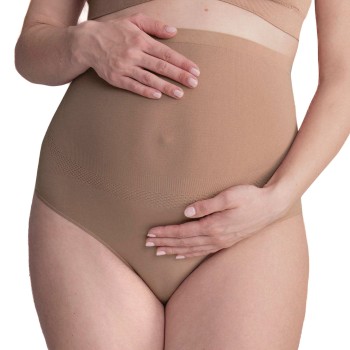Anita Seamless Maternity Briefs Lysbrun  polyamid Large Dame