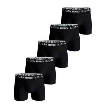 Björn Borg 5P Cotton Stretch Boxer 1719 Sort/Hvid bomuld Small Herre