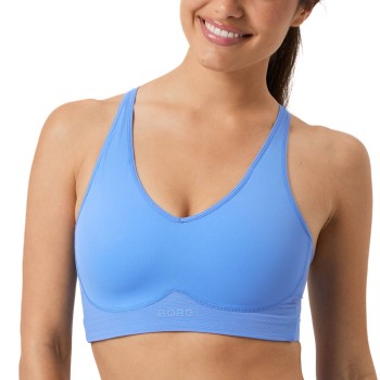 Björn Borg Bh Mid V Support Sports Bra Blå X-Large Dame