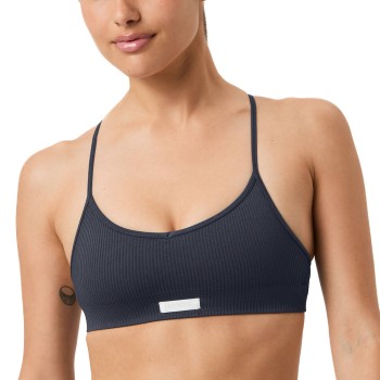 Björn Borg BH Studio Seamless Ribbed Strap Bra Marineblå polyamid L/XL Dame