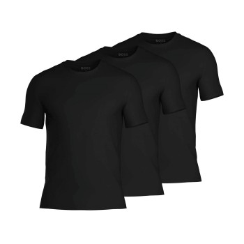 BOSS 3P Bamboo RN T-Shirt Sort Bambus Large Herre